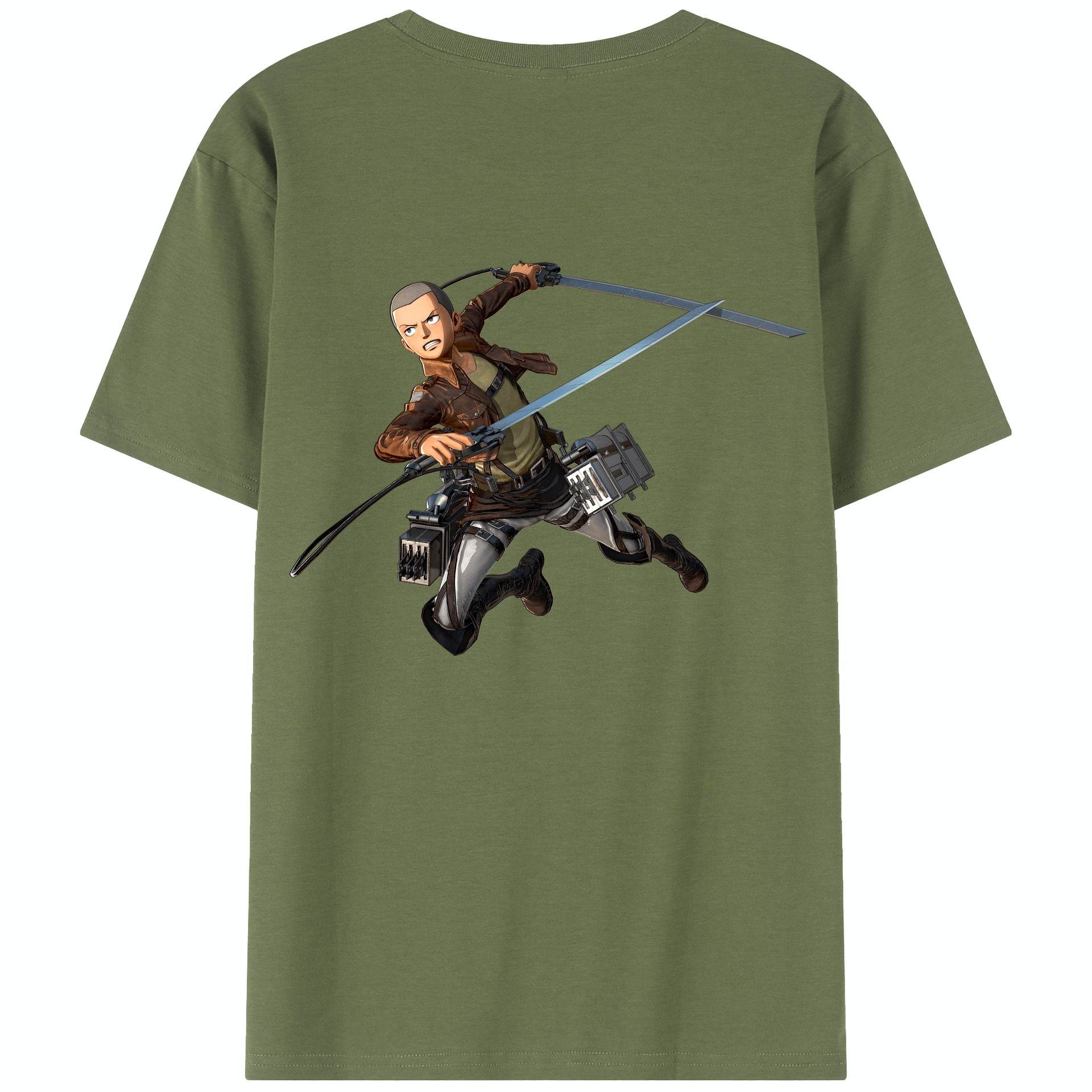 （画像用） 進撃の巨人 コニー·スプリンガー Attack on Titan Connie Springer 綿100％半袖Tシャツ（背面プリント）